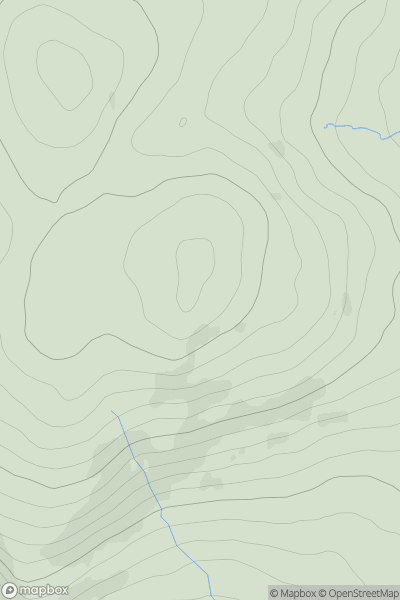 Thumbnail image for Cnoc Reamhar [Arran and Holy Island] showing contour plot for surrounding peak